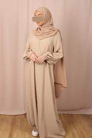 abaya beige femme