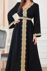 abaya noir femme