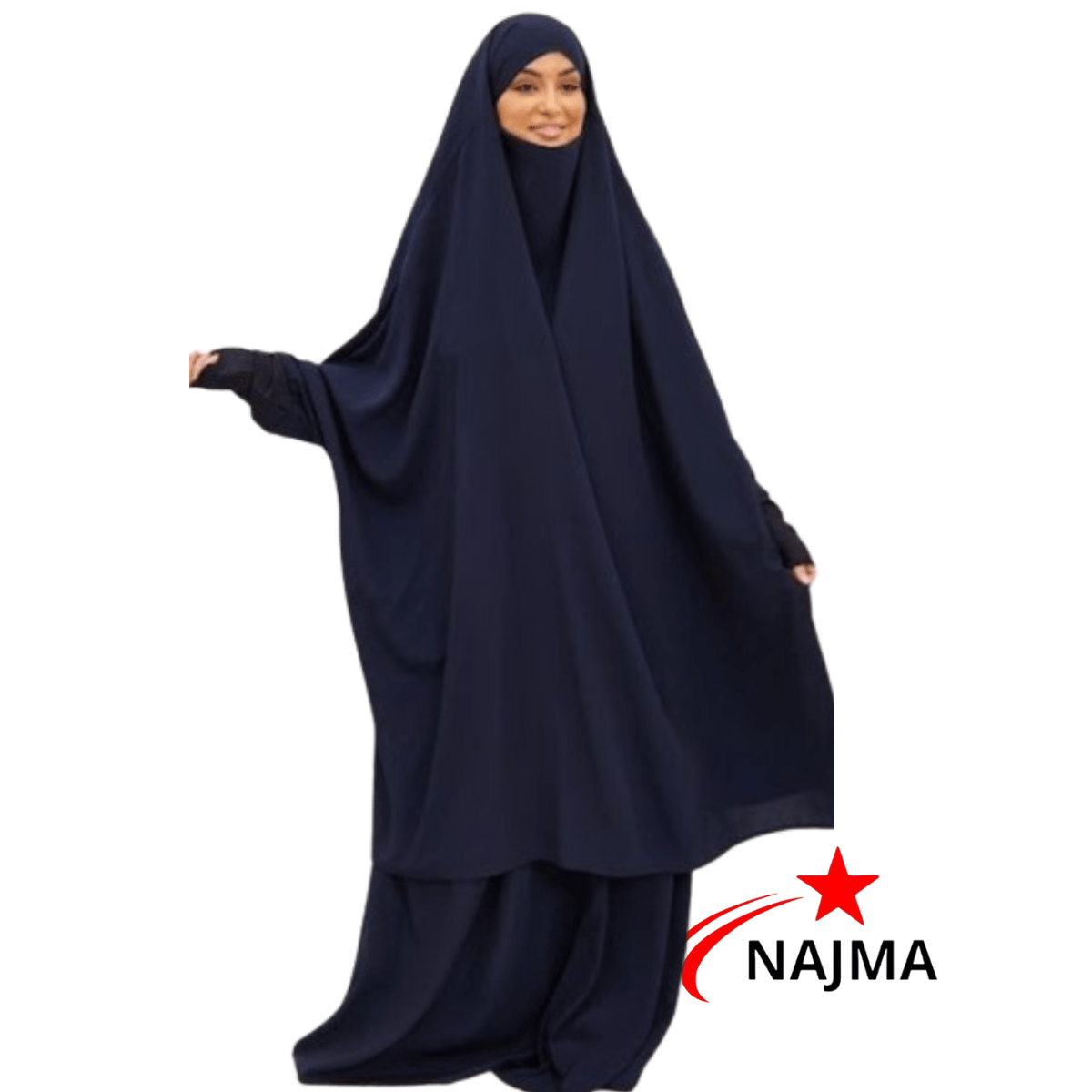 jilbab bleu