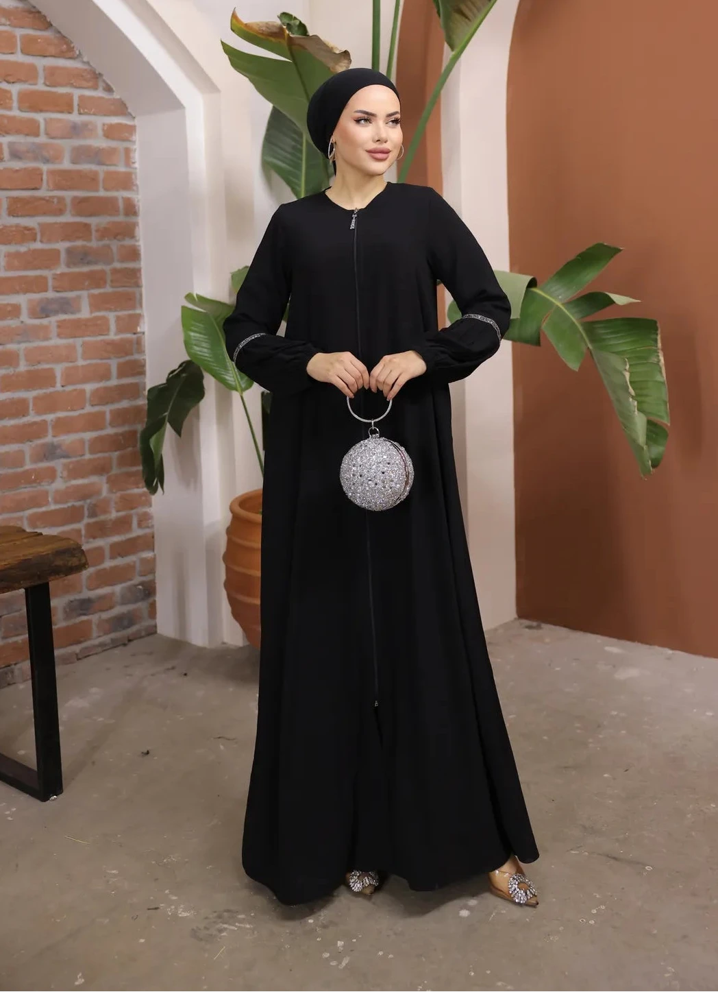 abaya fermeture éclair